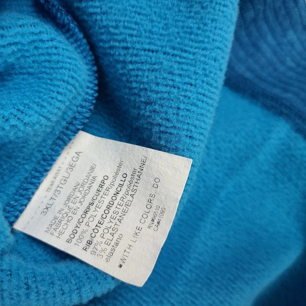 Under Armour Storm Sweater Mens 3XLT 3XL Tall Blue Striped Performance Tech Golf